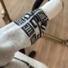 Gold Zippered Black Patterned Ecru Knitwear