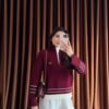 Burgundy pullover