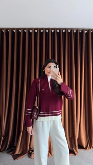 Burgundy pullover