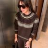 Zigzag Patterned Knitted pullover