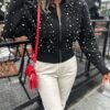 Zip-Up Pearl sweatshirt