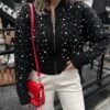 Zip-Up Pearl sweatshirt