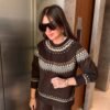 Zigzag Patterned Knitted pullover