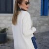 cardigan with denim details
