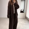 Shirt-Detail Knitted Jacket & Trousers Set