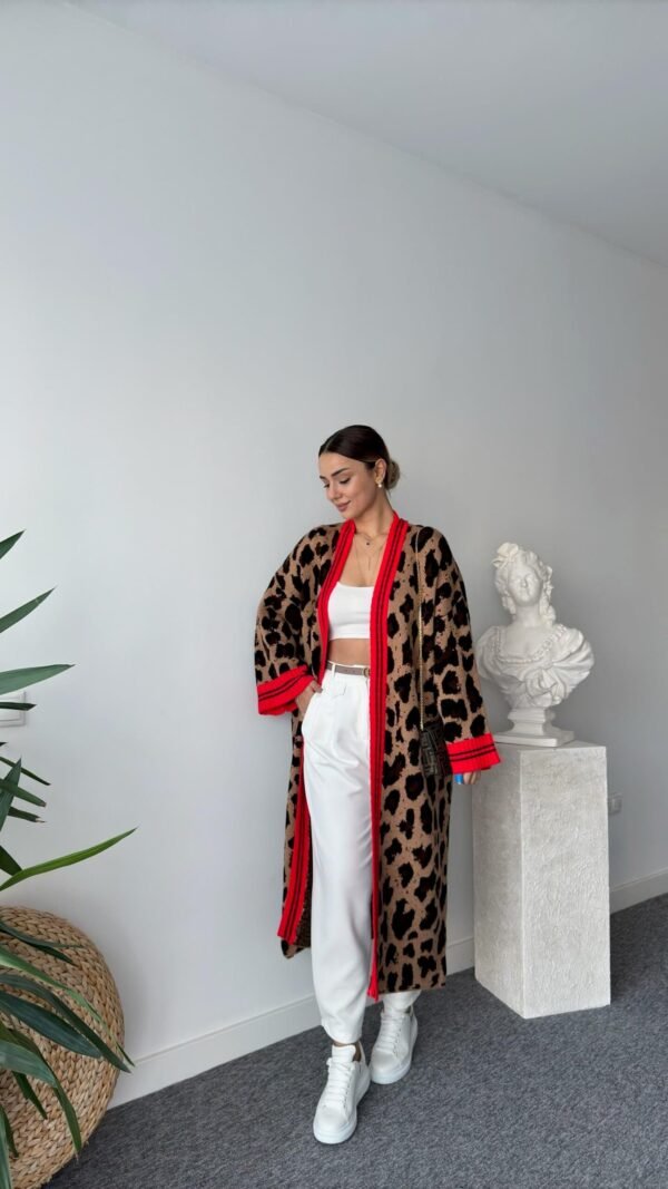 Jerome Long Textured Leopard-Print Cardigan