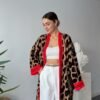 Jerome Long Textured Leopard-Print Cardigan