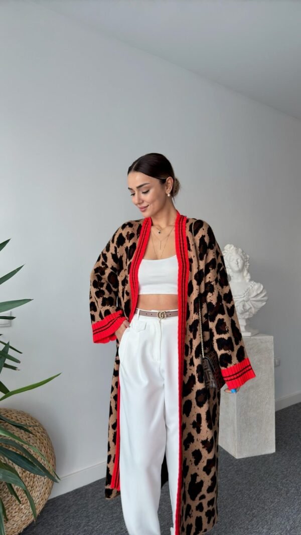 Jerome Long Textured Leopard-Print Cardigan