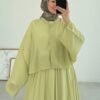 Green Sequined Muslin Set