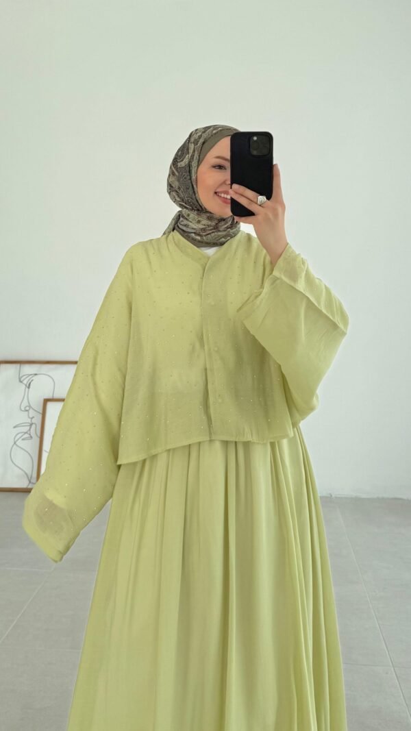 Green Sequined Muslin Set