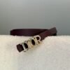 Dior Thin Leather Belt Burgundy