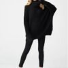 Women's Black Turtleneck PULLOVER