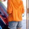 Orange Linen Blouse for Women
