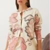 Women's Printed Button Knitwear Cardigan