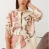 Women's Printed Button Knitwear Cardigan