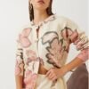 Women's Printed Button Knitwear Cardigan