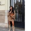 Oversized Cable Knit Sweater Dress for Women