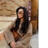 Oversized Cable Knit Sweater Dress for Women