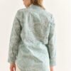 Elegant Green Geometric Detailed Fisto Blouse