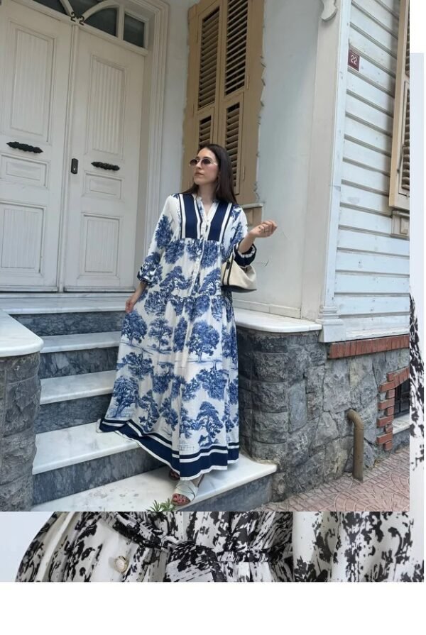 Bohemian Toile Luxe Long Dress