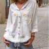 ECRU Linen Blouse for Women