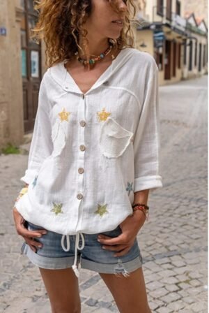 ECRU Linen Blouse for Women