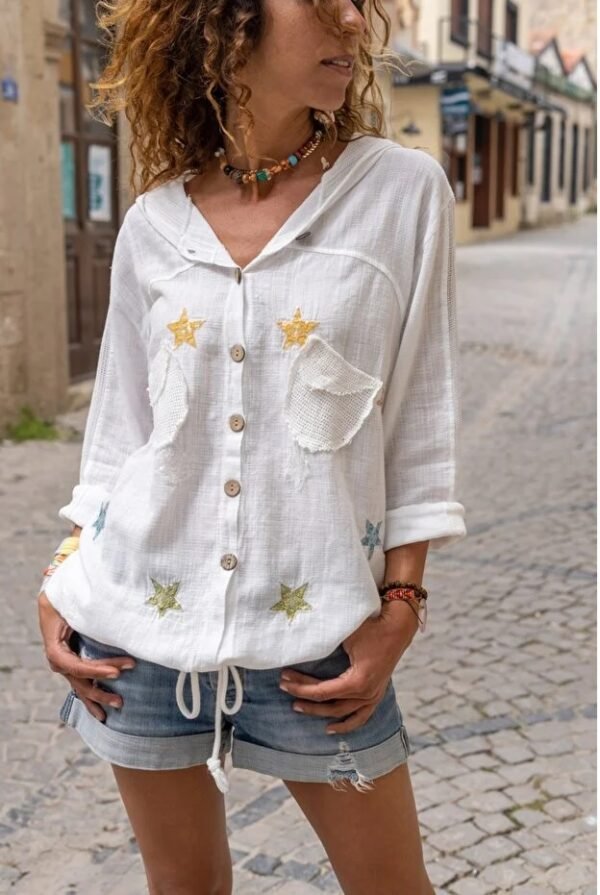 ECRU Linen Blouse for Women