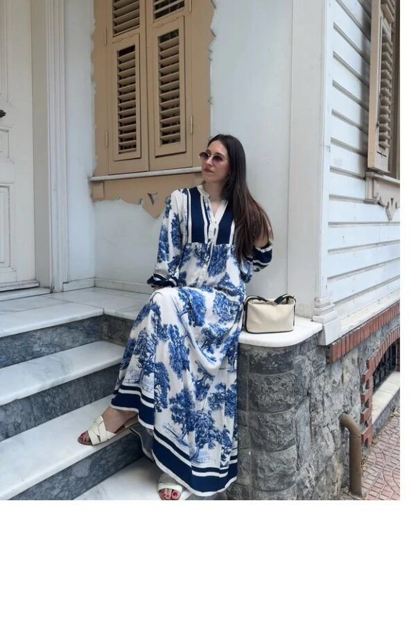 Bohemian Toile Luxe Long Dress