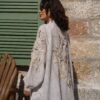 Premium Embroidery Detailed Asymmetric Maxi Kimono
