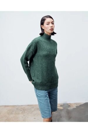 Relaxed Fit High-Neck Sweater