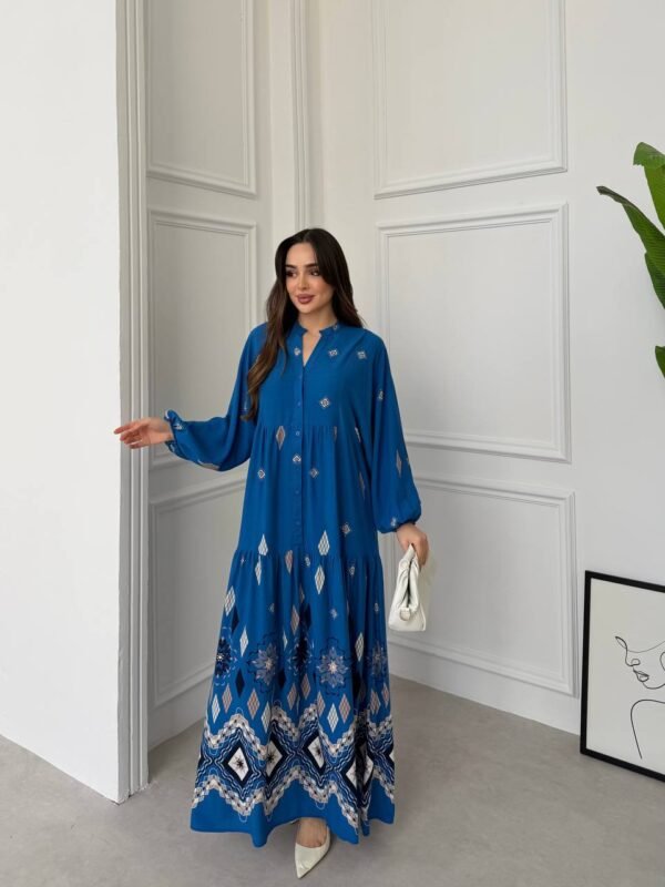 Relaxed Fit Printed Long Dress