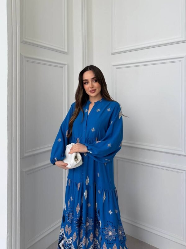 Relaxed Fit Printed Long Dress