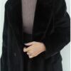 Women's Long Black Velvet Coat