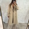 bej-kusakli-cepli-trenckot--e8a215 Pocketed Trench Coat