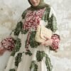 Patterned Khaki Dress