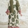 Patterned Khaki Dress