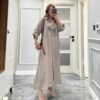 Belted Shirt Dress Mink
