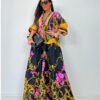 Yellow Printed Maxi Dress