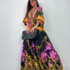 Yellow Printed Maxi Dress