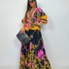Yellow Printed Maxi Dress