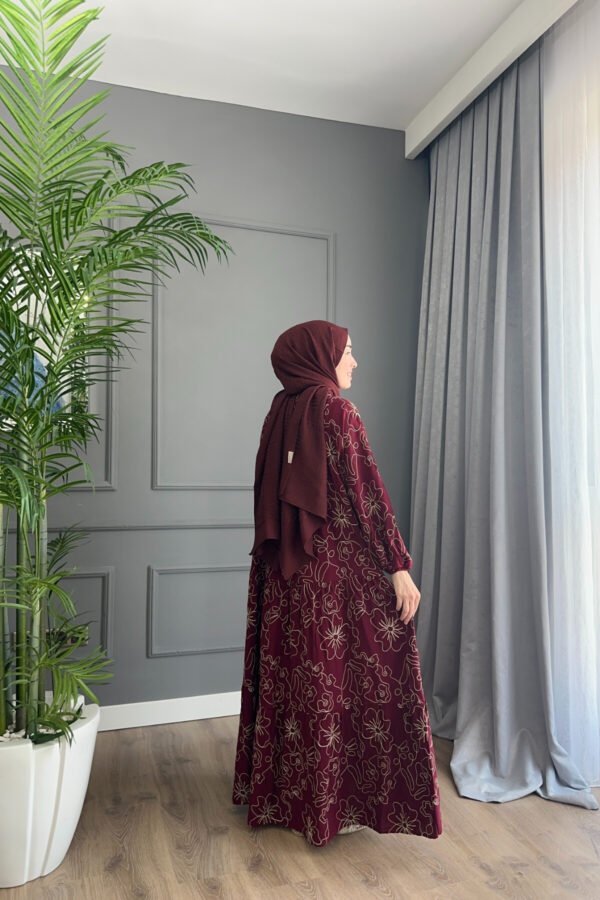 Pure Keten Fabric Naturel Dress