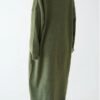 Woman Khaki Shawl Collar Long Knitwear Cardigan