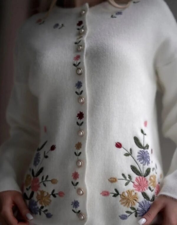 Flower Embroidery Cardigan