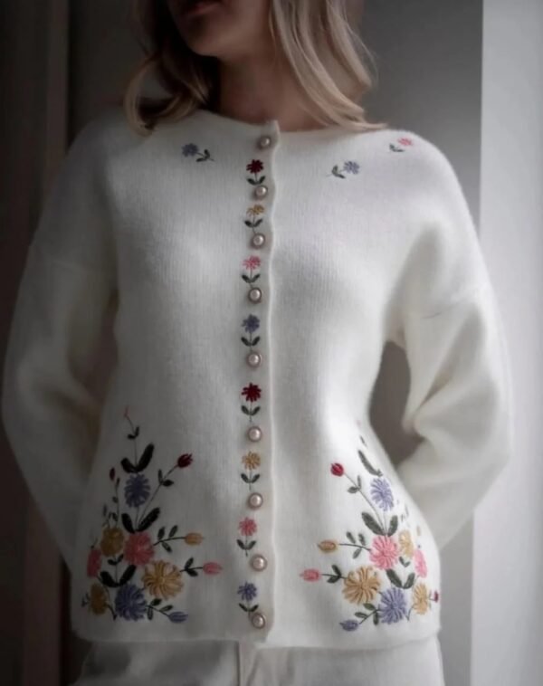 Flower Embroidery Cardigan