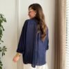 Navy Blue Transparent Oversize blouse