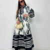 Oversized Graphic Print Maxi Dress for Women