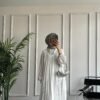 Silvery Sketch Print Dress for Women
