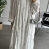 Silvery Sketch Print Dress for Women
