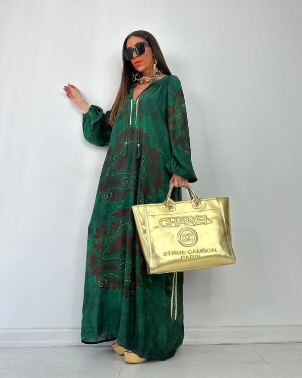 Trey Model Green Luxury Dress.