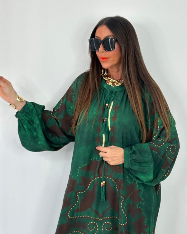 Trey Model Green Luxury Dress.